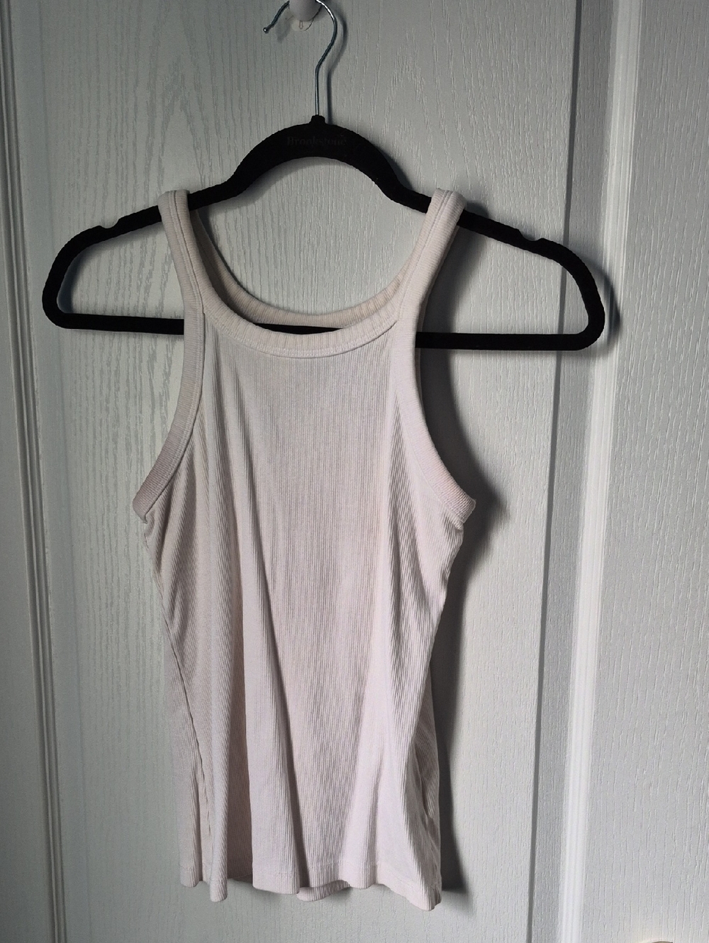 H&M White Ribbed Tank Top